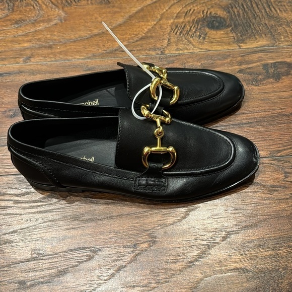 Jeffrey Campbell Black and Gold Velviteen Bit Loafer - Size 5 - Picture 9 of 12